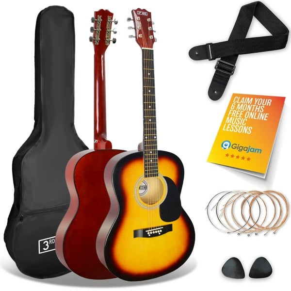 3rd Avenue Full Size Acoustic Guitar Pack Sunburst Acoustic Guitars#Colour_Sunburst