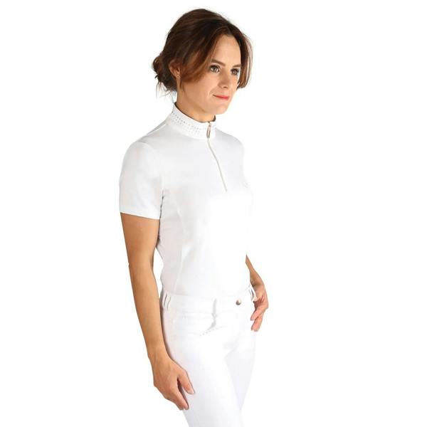 HyFASHION Womens/Ladies Roka Royal Diamante Show Shirt - White/Rose Gold - 