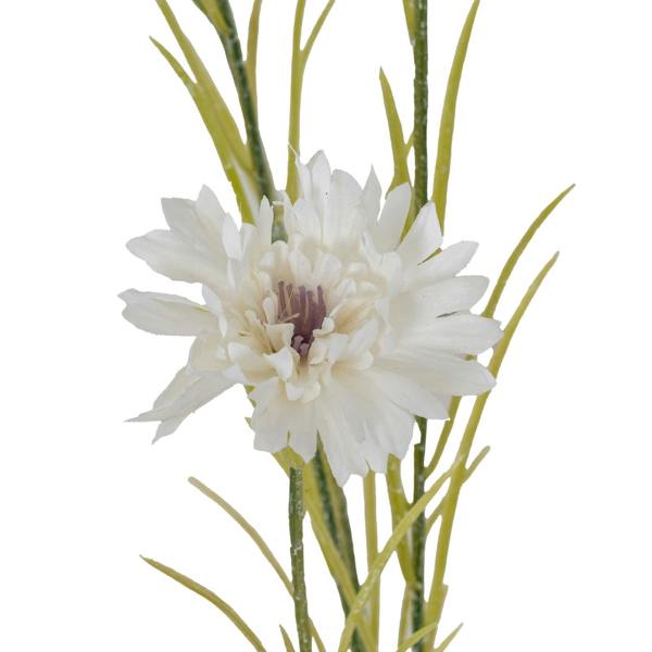 Wyld Haus Set fo 3 Artificial Flowers White Cornflower Stems