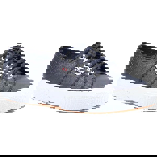 Superga 2750 Tumbled Leather Mens Trainers - Navy