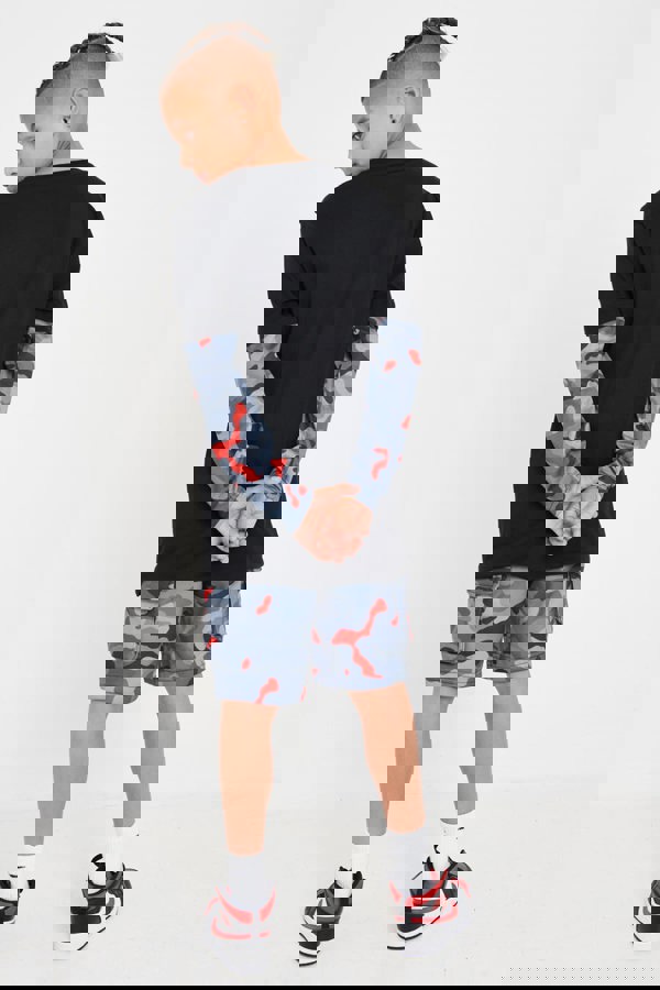 Beat Boyz Club Doublo Boys Long Sleeve T-Shirt – Black & Red Pop Camo