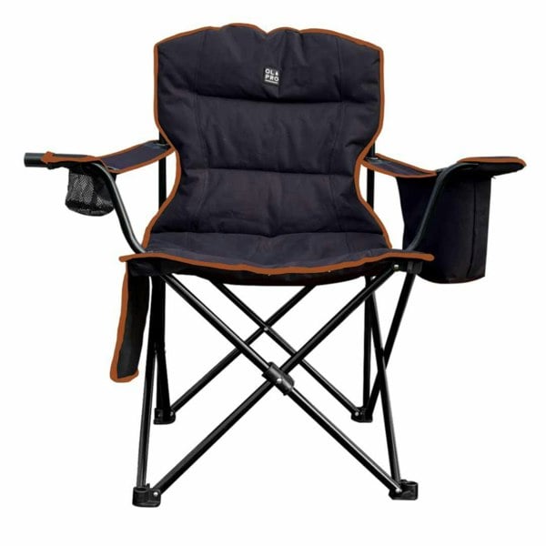 Henwick Padded Folding Camp Chair Orange & Black OLPRO