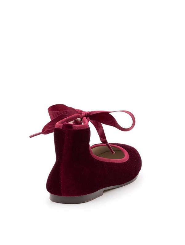 Burgundy girls bridesmaid shoes