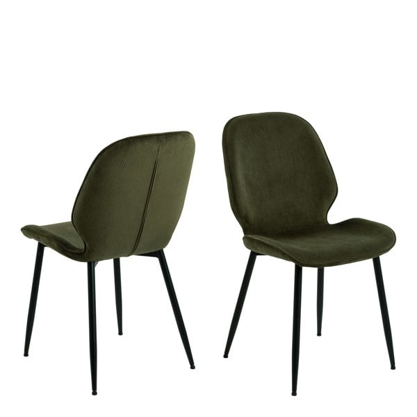 Furniture To Go Femke Dining Chair in Olive Green Set of 4