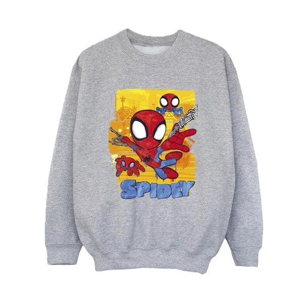 Marvel Boys Spidey And His Amazing Friends Flying Sweatshirt - Sports Grey