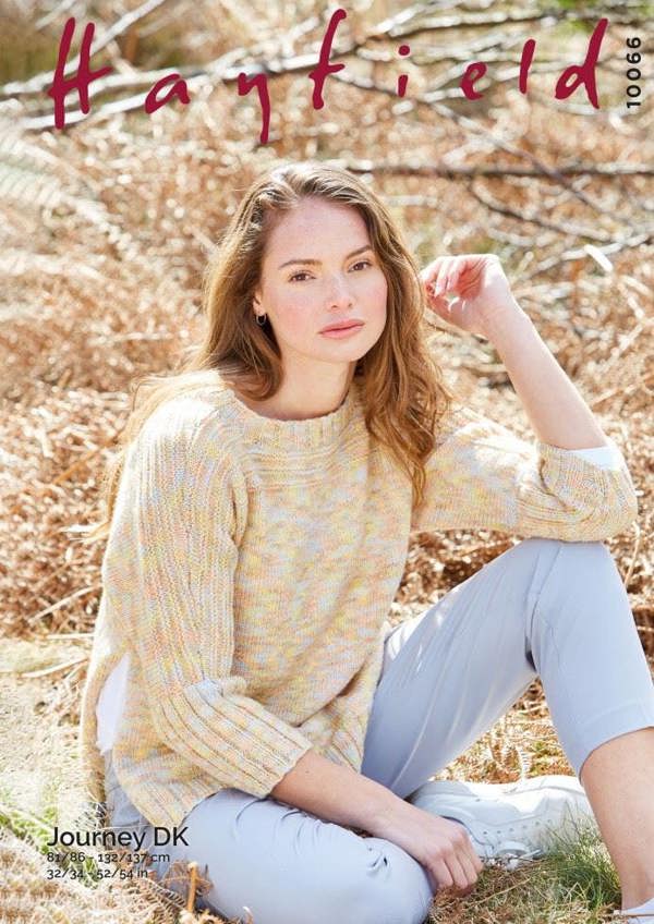 Hayfield Journey DK Knitting Pattern 10066, Sweaters for Women, 32 - 54 Inches