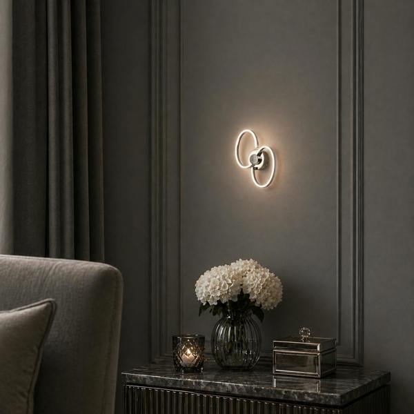 Pagazzi Lighting Simona 2 Light Polished Chrome LED Wall Light