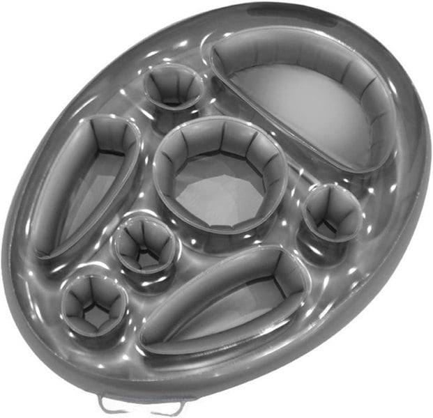 Inflatable Drink Holder 2 in 1 Floating Tray 8 Holes Large Capacity Floating Coaster Drink Holder Pool Inflatable Pool Bar Inflatable Pool Drink Holder Floating