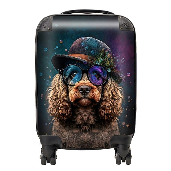 Warren Reed Cockapoo Dog Face Splashart Suitcase