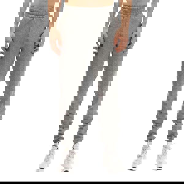 Puma Mens Logo Cuffed Ankle Jogging Bottoms - Grey - 