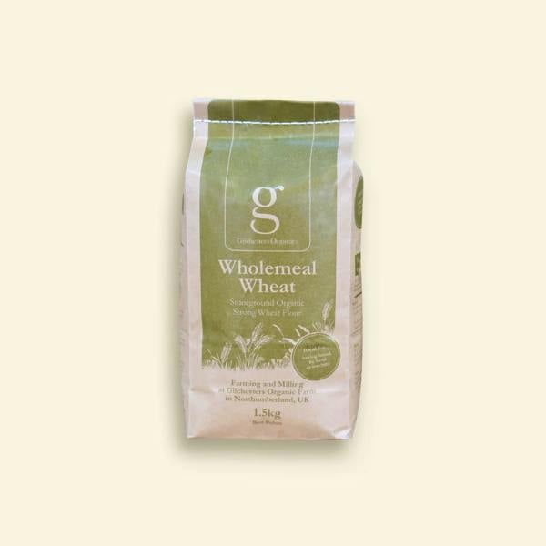 Sourdough By The Sea Gilchesters Organics Wholemeal Wheat Strong Bread Flour – 3 x 1.5kg - Incl Free Delivery