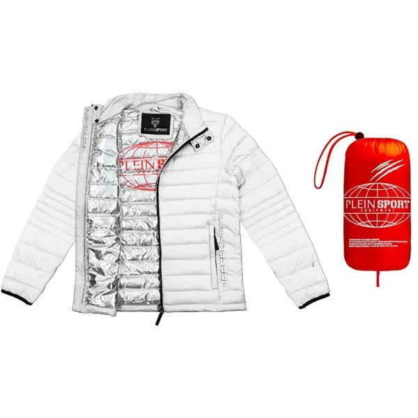 Plein Sport Plain Padded White Jacket