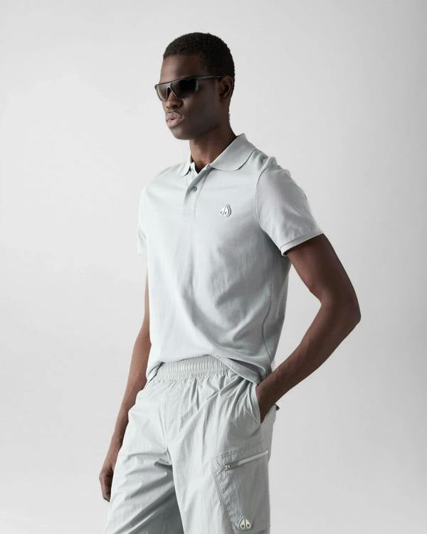 Moose Knuckles Everett Mens Polo - Dusty Jade 1909