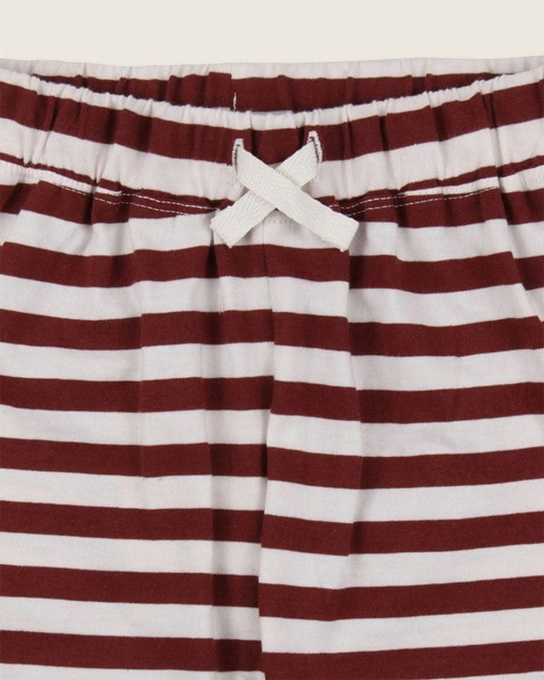 Red Horizontal Stripe Print Shorts - image 2
