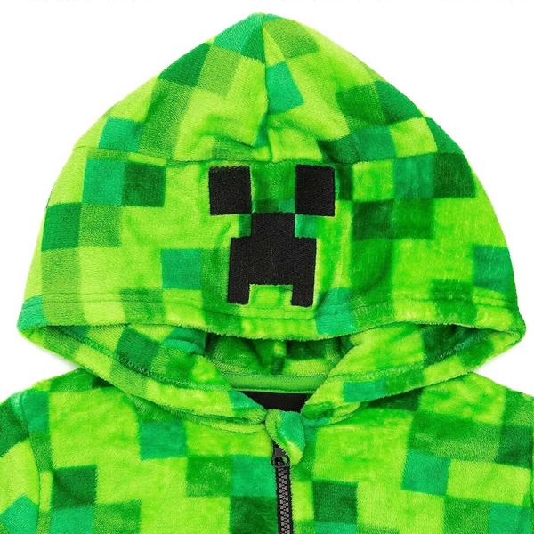 Minecraft Boys Creeper Pixel Jumpsuit Onsie - Green