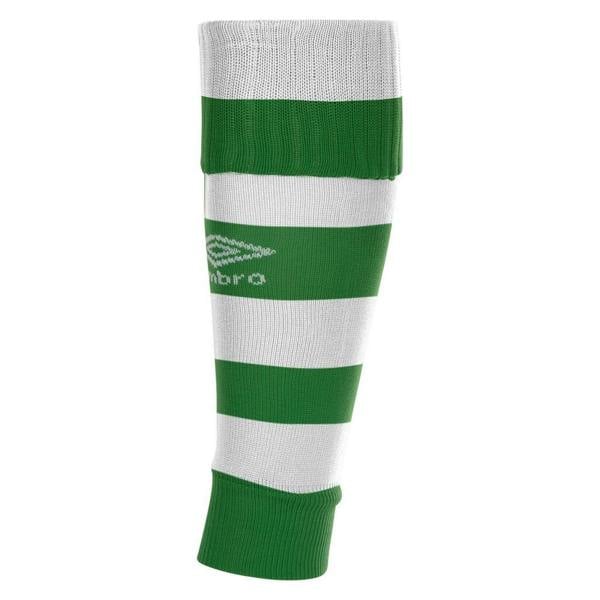 Umbro Kids Hooped Leg Sleeves - Emerald/White