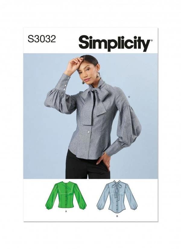 Simplicity Sewing Pattern 3032, Tops, Shirts for Women, K5 (8-10-12-14-16) - Intermediate