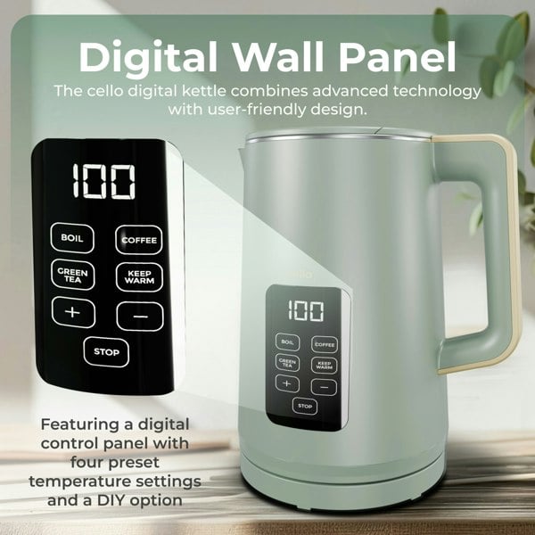 Cello Digital Kettle with Temperature Control