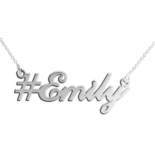 Christopher James of London Hashtag Carrie Style Personalised Name Necklace