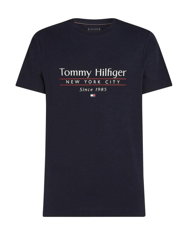 Tommy Hilfiger Center Stack Mens T Shirt - Desert Sky