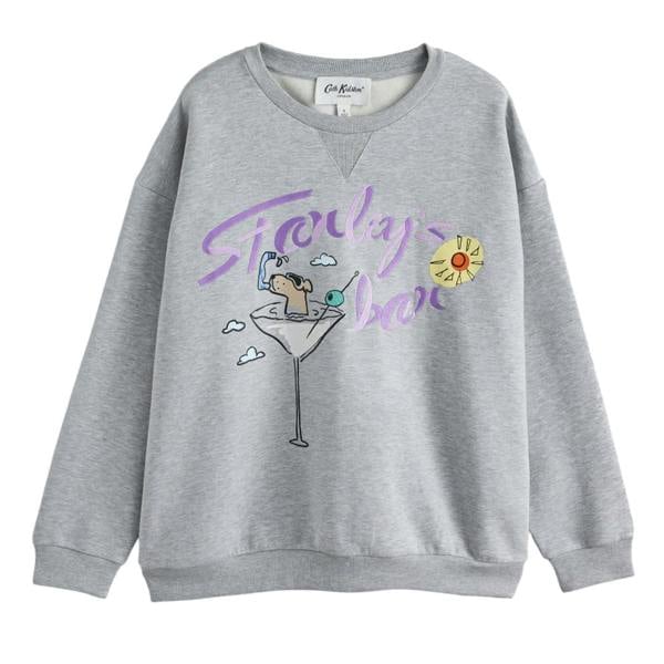 Cath Kidston Womens/Ladies Stanley Martini Glass Sweatshirt - Grey - 