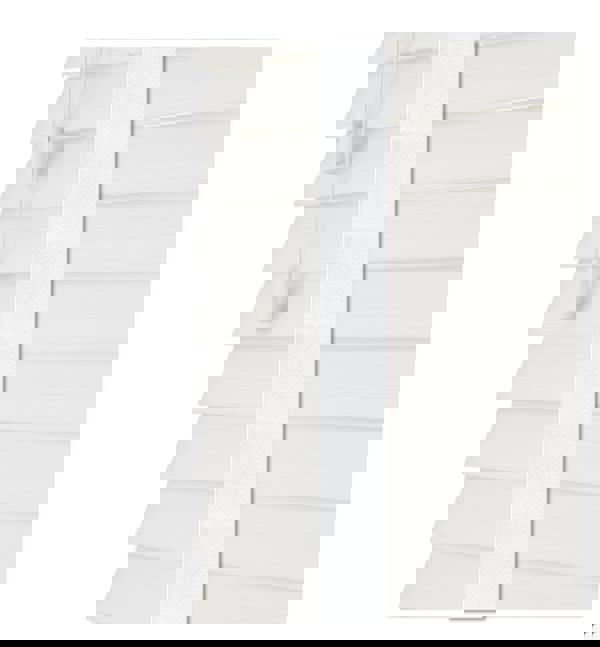 NewEdgeBlinds Ultra White Faux Wood Venetian Blinds with Tapes (130cm Drop)