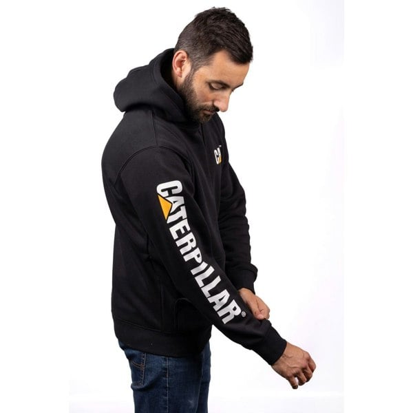 Caterpillar Trademark Banner Cotton Men's Black Hoodie