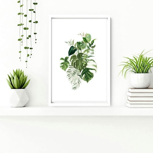 Art for bathroom walls uk | set of 3 Tropical wall prints