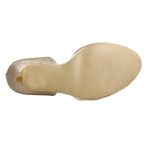 Anne Michelle Ladies Anne Michelle Diamante Peep Toe High Heels