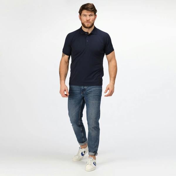 Regatta Professional Mens Coolweave Short Sleeve Polo Shirt - Navy - 