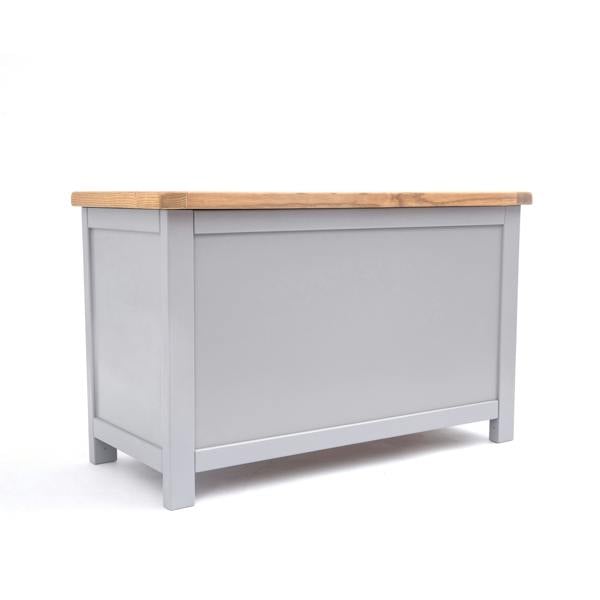 Mirano Grey Blanket Box Ottoman
