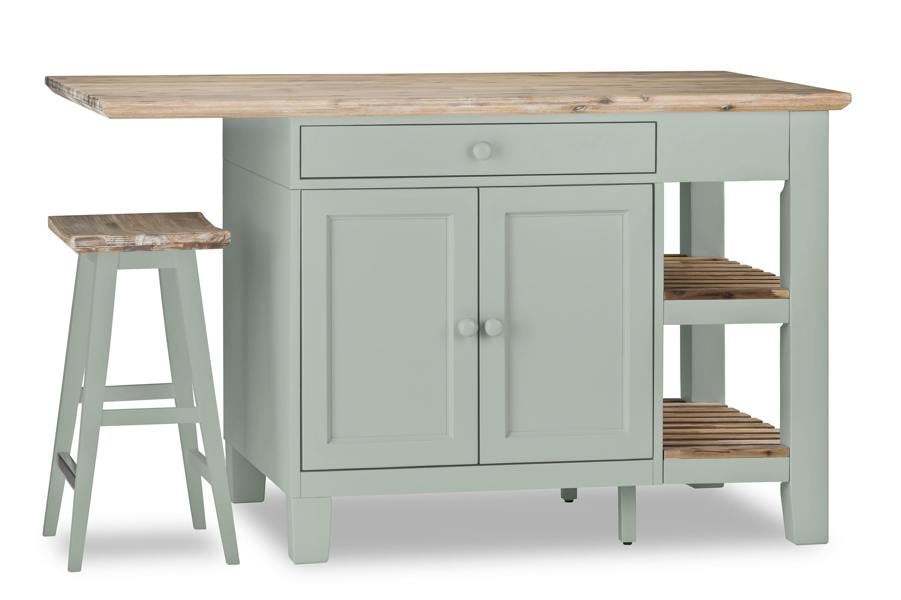 Statement Furniture Florence Wooden Bar Stool with Legs H65cm, Acacia Hardwood Rectangular Seat
