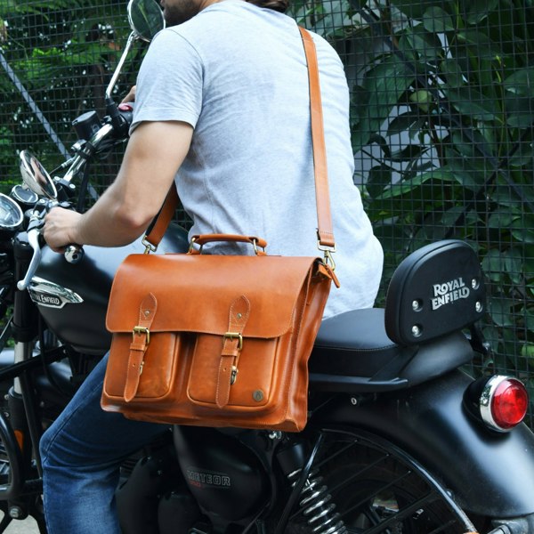 Madan Buffalo Leather Satchel Messenger Bag - DÖTCH CLUB