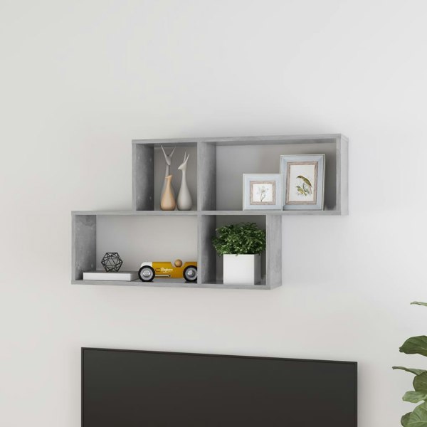 Berkfield Wall Shelf Concrete Grey 100x18x53 cm Engineered Wood