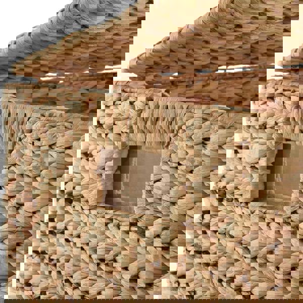 Gr8 Home X Large Water Hyacinth Double Laundry Hamper Bin Clothes Washing Basket With Lid