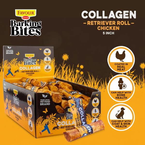 Favour Collagen Chicken 5" Retriever Rolls 55g