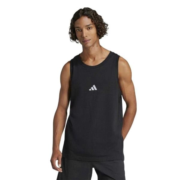 Adidas Mens Essentials Small Logo Tank Top - Black - 