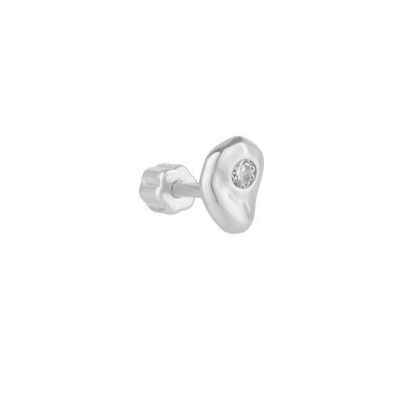 Spero London Sterling Silver Melting Piercing With Gemstone