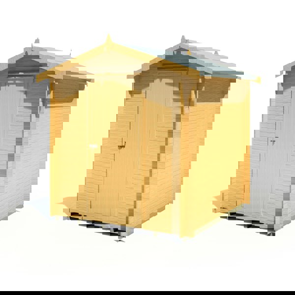 Shire Danbury 7x7 Log Cabin 19mm interlock  Cladding - Best Shed