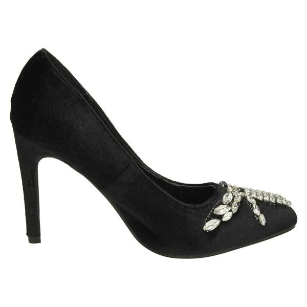 Anne Michelle Ladies Anne Michelle Dragonfly Jewel Trim Court Shoes