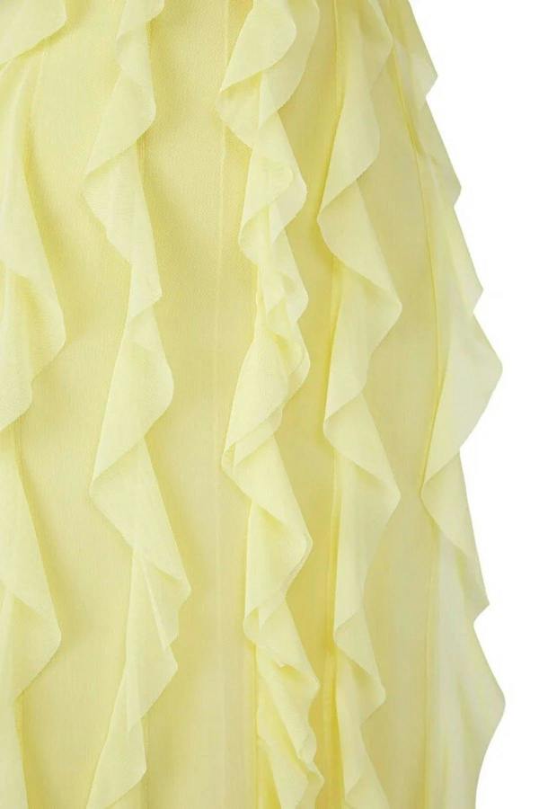 WOVCOR Tulle Evening Dress with Ruffled and Lined