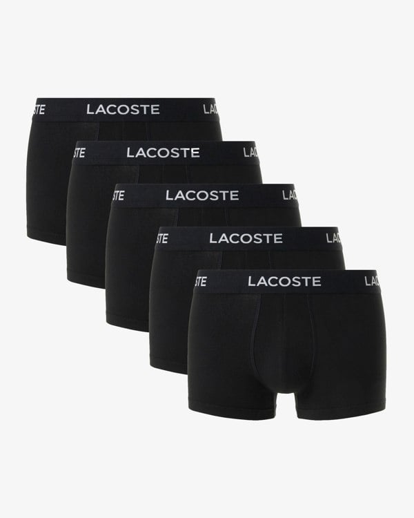 Lacoste 5-Pack Mens Trunks - Black 031