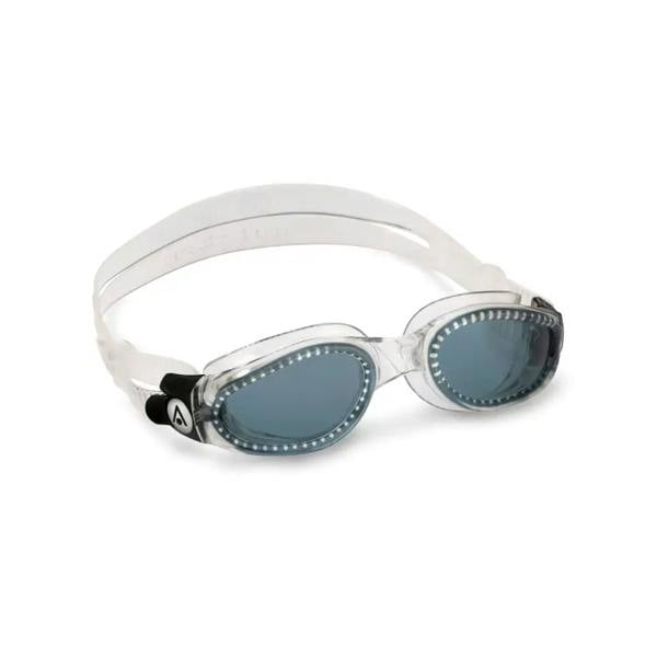 Aqua Sphere Kaiman tinted lens goggles with clear frame and black lenses