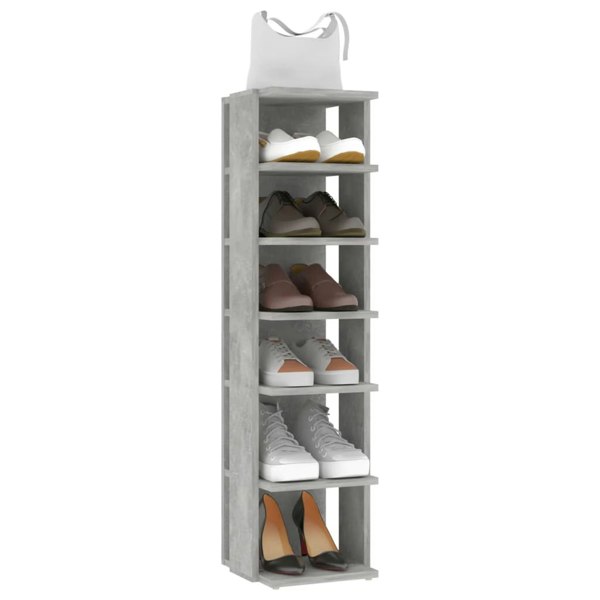 Berkfield Shoe Cabinets 2 pcs Concrete Grey 27.5x27x102 cm