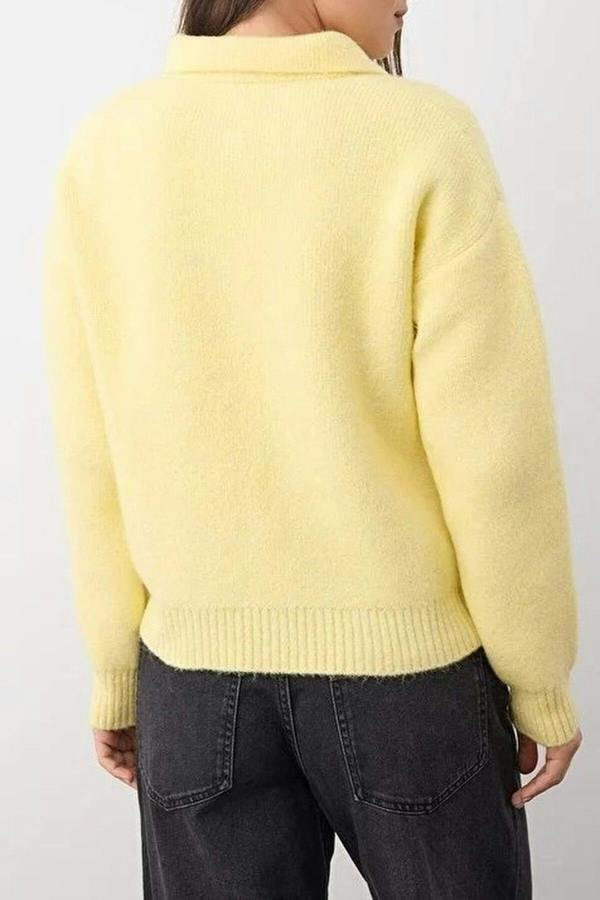 WOVCOR Basic Loose Fit Special Yarn Knit Sweater