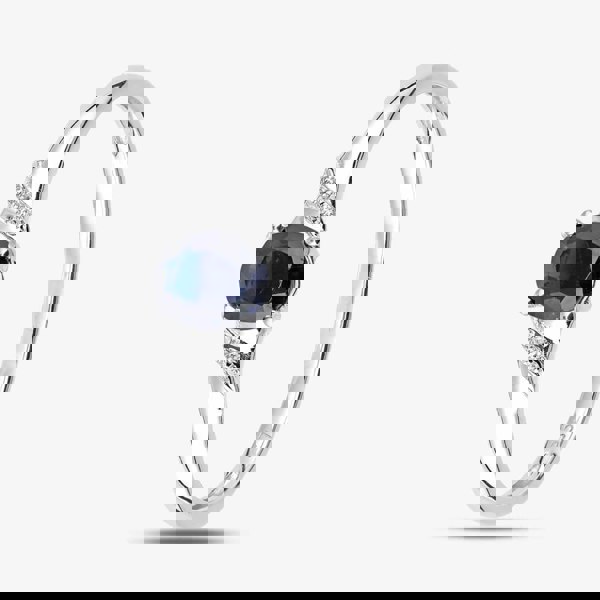 T. H. Baker 9ct Yellow Gold 0.05ct Brilliant Cut Diamond Oval Linked Ring THR29151-05GR (YG)