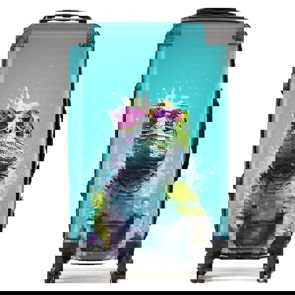 Warren Reed Inquisitive Splashart Iguana Suitcase