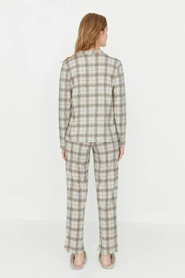 WOVCOR 2-Piece 100% Cotton Argyle Knit Pajama Set