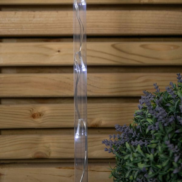 Samuel Alexander 69cm Set of 4 Plastic Crystal Snowflake Pathfinder Christmas Lights with White LEDs