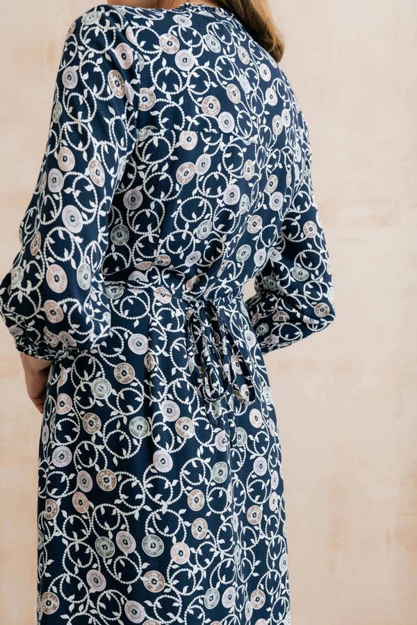 Lily & Me Leoni Printed Shirt Dress Navy